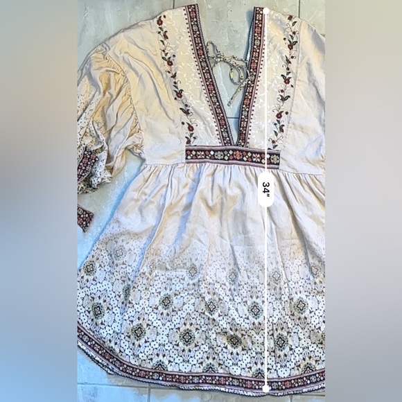 NWT Agua Bendita Alex Kezia Mini Dress Womens Size Large Floral Beachy Defect - Picture 16 of 16